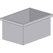 Gamko geisoleerde RVS bak (inbouw), met afvoer (C), X/ACIICE41
