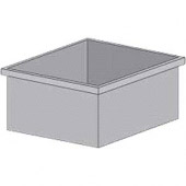 Gamko geisoleerde RVS bak (inbouw), met afvoer (C), X/ACIICE54