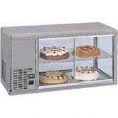 Gamko koelvitrine AV/MS111SF, Consumentzijde: acrylklapramen, Personeelszijde: schuifruiten, machine links