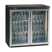Gamko Maxiglass flessenkoeler LG3/250GCS chroomstaal 2x draaideur