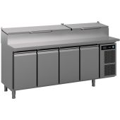Hoshizaki Premier koelwerkbank, 4 secties pizza prep