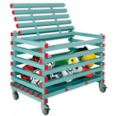 REA Kunststof stockagewagen - 1200x700x930mm - 90mm opening - Groen