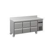 Hoshizaki Advance ACR-180DG-222-CRC-L2 - 6 lades koelwerkbank met rand