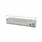 Maxima Opzetkoelvitrine - 150 cm - 6 x 1/3 GN Bakken