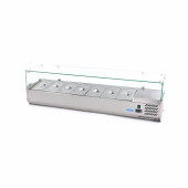 Maxima Opzetkoelvitrine - 160 cm - 7 x 1/3 GN Bakken