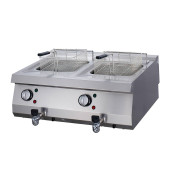 Maxima Heavy Duty Friteuse - 2 x 12 L - Dubbel - 70 cm Diep - met Tapkraan - Elektrisch