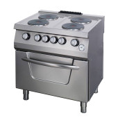 Maxima Heavy Duty Fornuis - 4 Pitten Met Oven - Dubbel - 70 cm - 400V