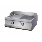 Maxima Heavy Duty Grillplaat - Half Gegroefd Chroom - Dubbel - 70 cm Diep - Gas