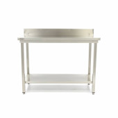 Maxima Werktafel rvs - 60 x 70 cm - Verstelbare Hoogte - met Spatrand