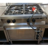 Occasion MKN 4-pits gas fornuis met elektrische oven