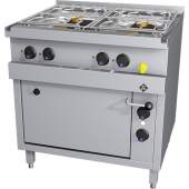 MKN 4-vlams gas fornuis met elektrische oven, 700-serie, 2163403