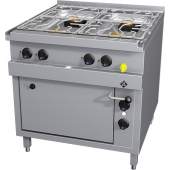 MKN 4-vlams gas fornuis met elektrische oven, 850-serie