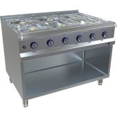 MKN 6-pits gas kooktafel 30,1kW, 6 branders