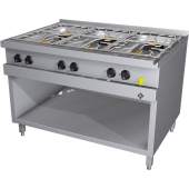 MKN 6-pits Gas kooktafel - staand model 2063405