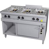 MKN 6-vlams gas fornuis met gas oven, 700-serie, 2163407