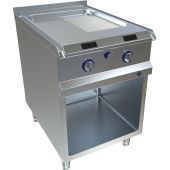 MKN elektrische bakplaat half geribbeld, RVS, 9,6 kW