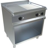 MKN elektrische bakplaat half geribbeld | staal | 10 kW