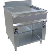 MKN gas grill-/bakplaat glad staal, 2 zones, 16,2 kW