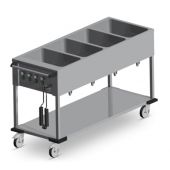 Mobile Containing bain-marie wagen, 4 x 1/1 GN