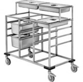 Mobile Containing uitschepwagen, 4 x 1/1 GN met opzet 4 x 1/1 GN