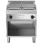 Modular Fun 700 gas lavasteen grill 800 mm 2 zones open aardgas