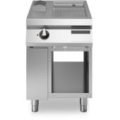 Modular Roc 1100 600 mm elektrische bakplaat geribbeld chroom open