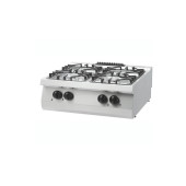 Maxima Heavy Duty Kookplaat - 4 Pitten - Dubbel - 70 cm Diep - 27 kW - Gas