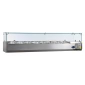 NordCap opzetkoelvitrine - glasopbouw, 8 x 1/3 GN - PA 13-180