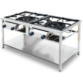 NTGas staand model fornuis twee ge&iuml;ntegreerde P31 branders MOB/02-2P-A
