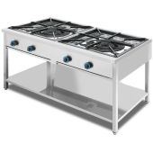 NTGas staand model fornuis twee ge&iuml;ntegreerde P31 branders MOB/02-2P-T