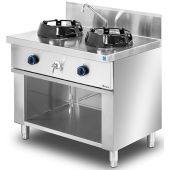 NTGas standaard Aziatisch wok fornuis MOB/02-2C-WL 2 branders