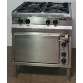 Occasion MKN 4-pits gas fornuis met elektrische oven