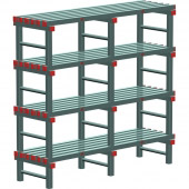 REA Euro stelling 1800x300x1150 mm. (bxdxh), 4 schappen