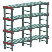 REA Euro stelling 2000x300x1150 mm. (bxdxh), 4 schappen