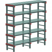 REA Euro stelling 2000x300x2050 mm. (bxdxh), 5 schappen