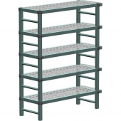 REA Gastro hoekstelling 1199x410x1670 mm. (bxdxh), 5 schappen