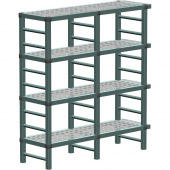 REA Gastro hoekstelling 1415x410x1620 mm. (bxdxh), 4 schappen