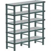 REA Gastro hoekstelling 1415x410x1670 mm. (bxdxh), 5 schappen
