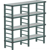 REA Gastro hoekstelling 1690x410x1620 mm. (bxdxh), 4 schappen