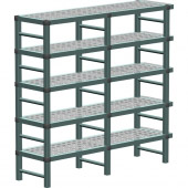 REA Gastro hoekstelling 1690x410x1670 mm. (bxdxh), 5 schappen