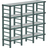 REA Gastro hoekstelling 1906x410x1620 mm. (bxdxh), 4 schappen