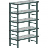 REA Gastro hoekstelling 983x410x1870 mm. (bxdxh), 5 schappen