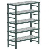 REA Gastro stelling 1193x410x1670 mm. (bxdxh) 5 schappen type G119-167