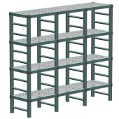 REA Gastro stelling 1900x410x1620 mm (bxdxh) 4 schappen, type G190-162