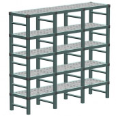 REA Gastro stelling 1900x410x1670 mm (bxdxh) 5 schappen, type G190-167