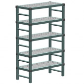 REA Gastro stelling 977x410x1670 mm. (bxdxh), 5 schappen, type G97-167
