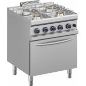 Roeder 4-pits gasfornuis 4x7,0kW met gasoven 6,0kW - BK7MFB77FGXL