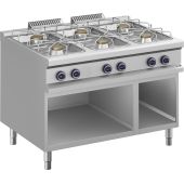 Roeder 6-pits Gas kooktafel - staand model BK9FB912AXXS