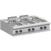 Roeder 6-pits Gas kooktafel - tafelmodel BK9FB912TXXS