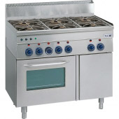 Roeder 6-vlams gas fornuis met gas oven, BG10603010